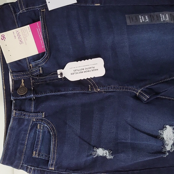 SO Junior Dark Blue Distressed Skinny Jeans - Picture 2 of 8